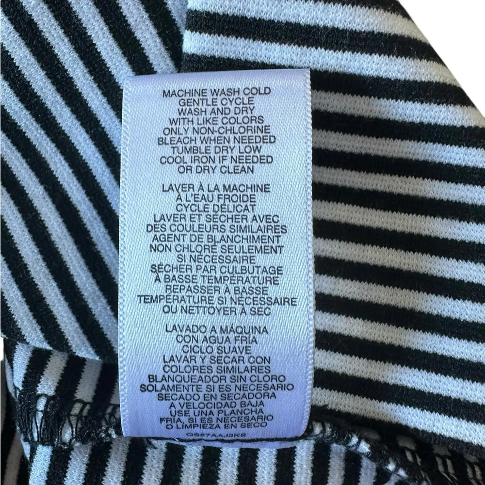 Michael Michael Kors Striped Skater Skirt Black White Size‎ 4 Stretch Flare